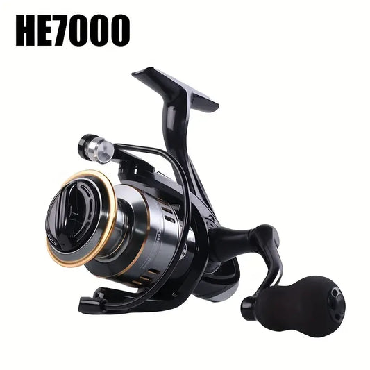Spinning Reel Fishing Reel, Metal Spool, Metal Handle, 5.2:1 Gear Ratio, 10KG Drag, Smooth and Sensitive Line V1232-YD-HE-7000