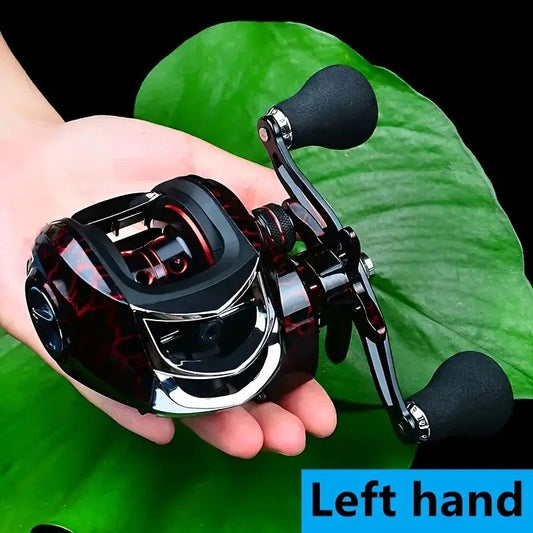 High Speed 18+1BB Baitcasting Reel, Dual Brake System, Max Drag 20lb - Ergonomic Handle, Stainless Steel V1232-YDJSL001