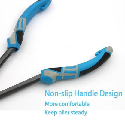 Multi-functional Fishing Pliers - Long Nose, Rust-proof & Anti-slip, Easy Hook Removal & Fish Control(Blue V1232-YDZQ001