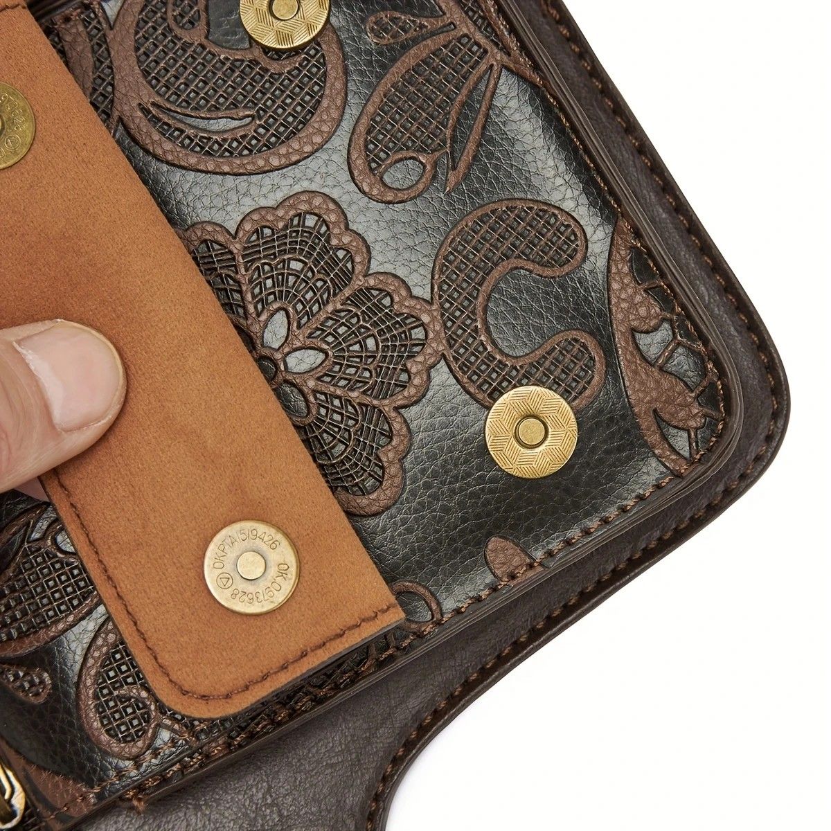 Printed Handmade Multi-functional Waist Bag: Adjustable for Chest Bag Use, Retro Print Multi-buckle Design, V1232-YHKB001