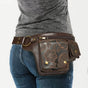 Printed Handmade Multi-functional Waist Bag: Adjustable for Chest Bag Use, Retro Print Multi-buckle Design, V1232-YHKB002