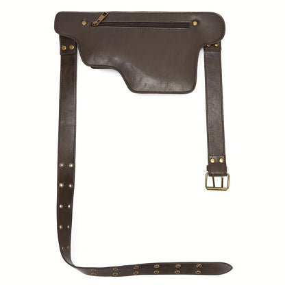Printed Handmade Multi-functional Waist Bag: Adjustable for Chest Bag Use, Retro Print Multi-buckle Design, V1232-YHKB003