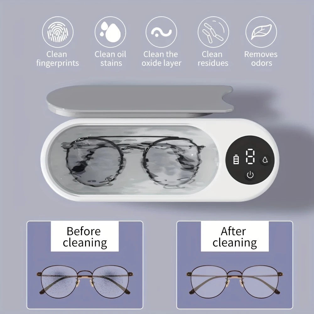 Smart Ultrasonic Cleaner: Renew Your Glasses and Jewelry with 360 degrees Deep Cleaning V1232-YJQXJ001