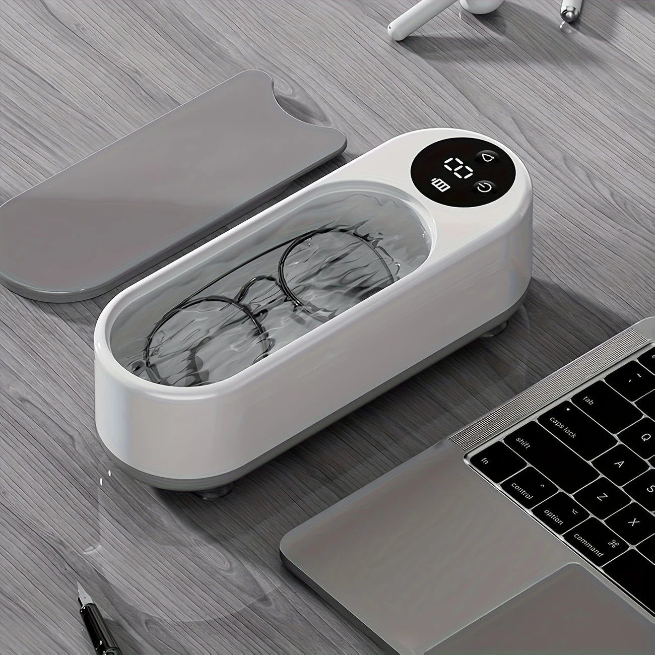 Smart Ultrasonic Cleaner: Renew Your Glasses and Jewelry with 360 degrees Deep Cleaning V1232-YJQXJ001