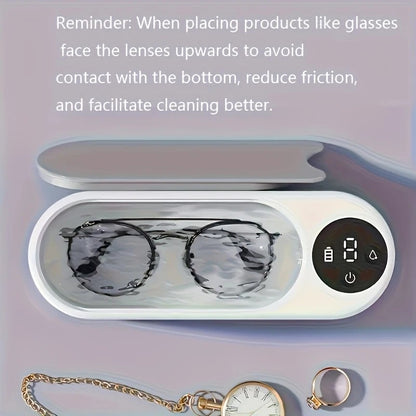 Smart Ultrasonic Cleaner: Renew Your Glasses and Jewelry with 360 degrees Deep Cleaning V1232-YJQXJ001