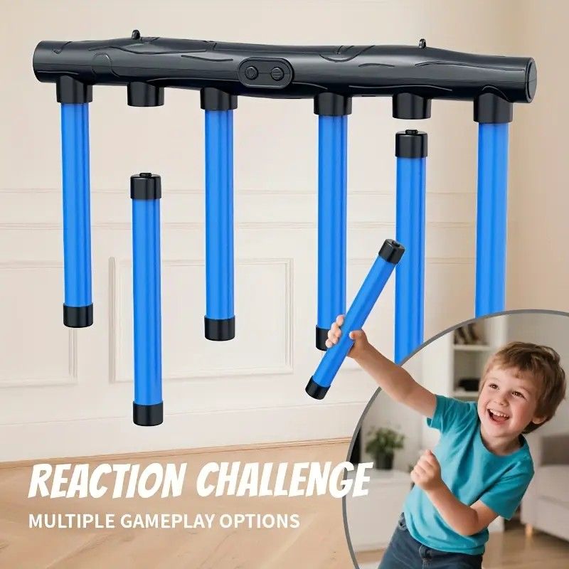 Smart Reaction Challenge Stick: Family Interactive Reflex Training Toy, Three Speed Adjustable, Hand-Eye V1232-YJSKZPJ002