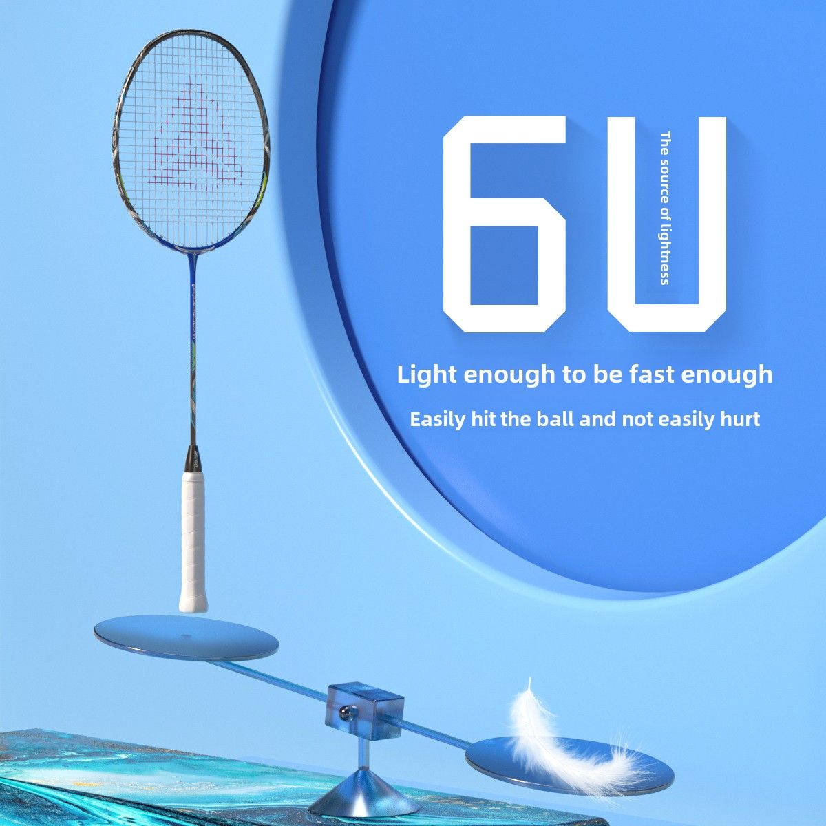 ESPER V3 Badminton Racket 72g Ultra-Light 6U Graphene Carbon All-Around Professional Match Training Durable V1232-YMQPV3002