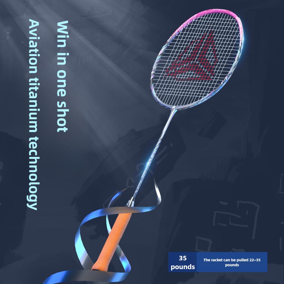 ESPER V6 Badminton Racket 46T Graphene Carbon 3U Ultra-Light 7.0mm Slim Shaft Woven-Ti Titanium Technology V1232-YMQPV6001
