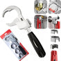 Large-Open Adjustable Basin Wrench, 3-Head Interchangeable Tight-Space Plumbing Tool, Aluminum Alloy V1232-YSBS002