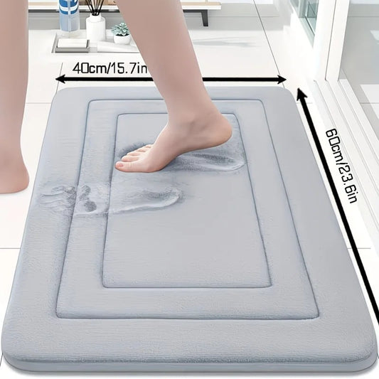 Grey Geometric Pattern, Soft Lightweight Skin-Friendly, Bathroom Accessory, Toilet Anti-Slip Mat, Bathroom V1232-YSDD002