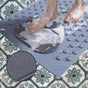 Anti-Slip Massage Shower Mat with Suction Cups Foot Spa Bathroom Mat(GREY) V1232-YSFHD003