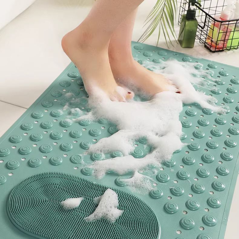 Anti-Slip Massage Shower Mat with Suction Cups Foot Spa Bathroom Mat(GREY) V1232-YSFHD003