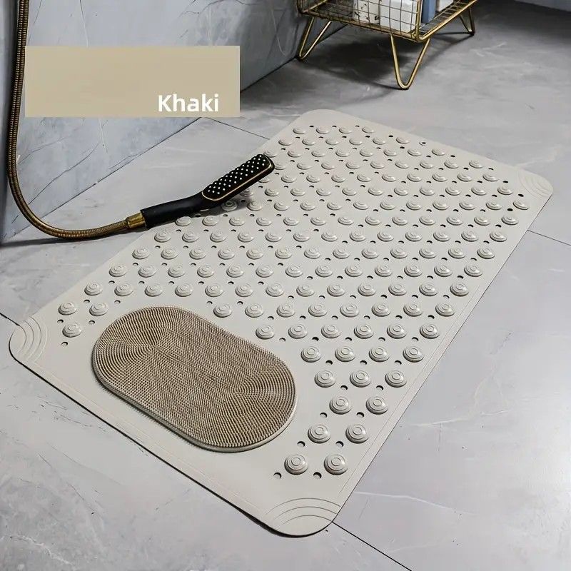 Anti-Slip Massage Shower Mat with Suction Cups Foot Spa Bathroom Mat(BLUE) V1232-YSFHD004