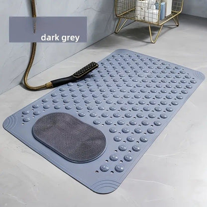 Anti-Slip Massage Shower Mat with Suction Cups Foot Spa Bathroom Mat(BLUE) V1232-YSFHD004