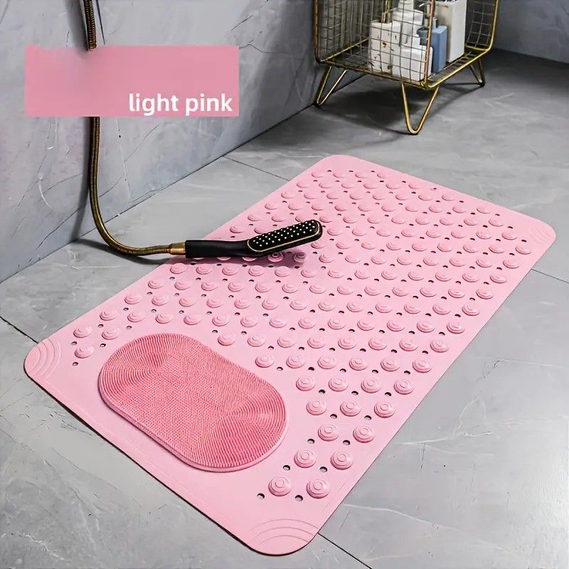 Anti-Slip Massage Shower Mat with Suction Cups Foot Spa Bathroom Mat(BLUE) V1232-YSFHD004