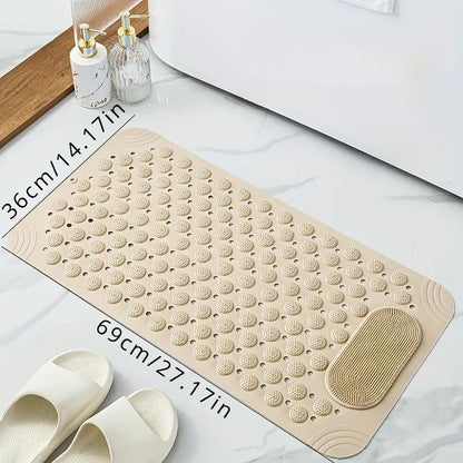 Anti-Slip Massage Shower Mat with Suction Cups Foot Spa Bathroom Mat(PINK) V1232-YSFHD005