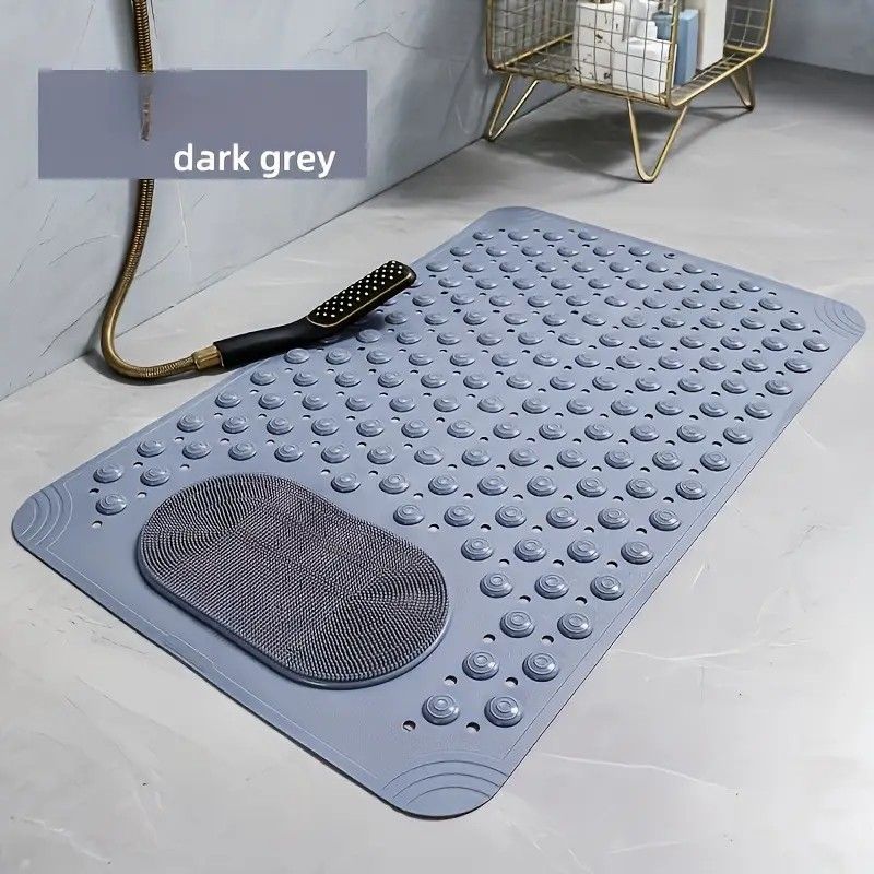 Anti-Slip Massage Shower Mat with Suction Cups Foot Spa Bathroom Mat(PINK) V1232-YSFHD005