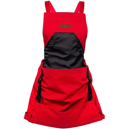 Oxford Cloth Multifunctional Gardening Apron, Thickened Durable Lightweight Large Pocket, Back Cross Straps V1232-YY-WQ001