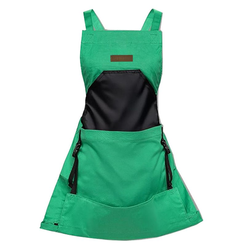 Oxford Cloth Multifunctional Gardening Apron, Thickened Durable Lightweight Large Pocket, Back Cross Straps V1232-YY-WQ001