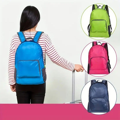 Foldable Nylon Backpack - Lightweight, Durable, and Strong Load Capacity, Four-Step Folding Transforms into a V1232-ZDBB001