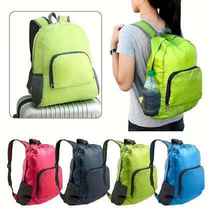 Foldable Nylon Backpack - Lightweight, Durable, and Strong Load Capacity, Four-Step Folding Transforms into a V1232-ZDBB002
