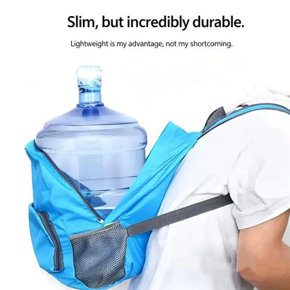 Foldable Nylon Backpack - Lightweight, Durable, and Strong Load Capacity, Four-Step Folding Transforms into a V1232-ZDBB004