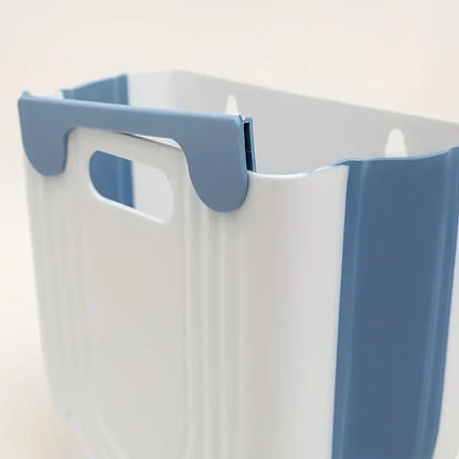 1 Portable Folding Trash Can with Hook - Modern Minimalist Rectangular Design, Space-Saving Durable Plastic V1232-ZDLJT002