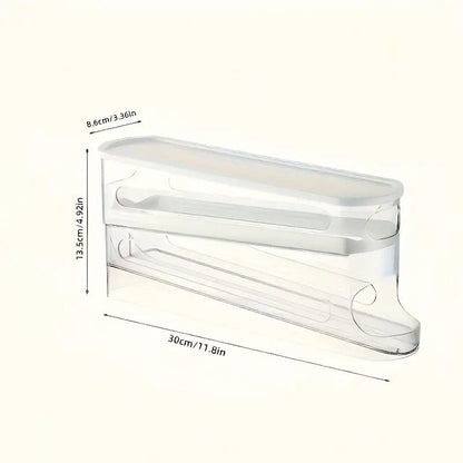 Automatic Sliding Egg Holder 12-14 Eggs Flip Lid Fridge Storage Container V1232-ZDSNH001