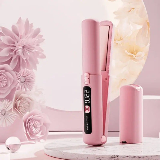 Mini Cordless Straightening Comb - Negative Ion Hair Care with Three Temperature Settings, Two-in-One V1232-ZFQ-1-001