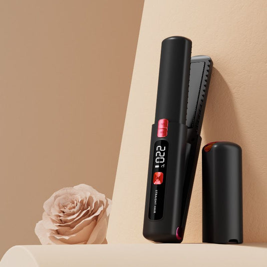Mini Cordless Straightening Comb - Negative Ion Hair Care with Three Temperature Settings, Two-in-One V1232-ZFQ-1-002