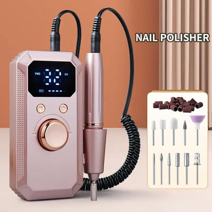 Professional Nail Drill: Quiet and Efficient, LED Digital Display, 31 Accessories for All-in-One Use, Easy V1232-ZJCTJ001
