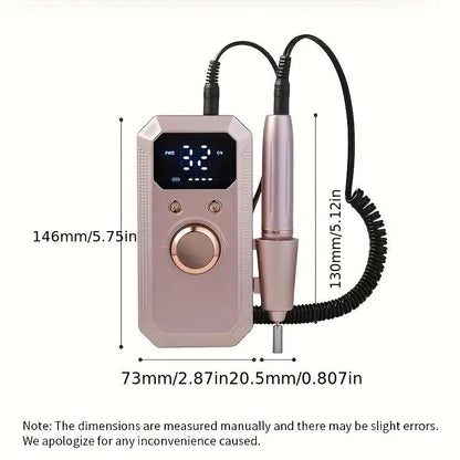Professional Nail Drill: Quiet and Efficient, LED Digital Display, 31 Accessories for All-in-One Use, Easy V1232-ZJCTJ002