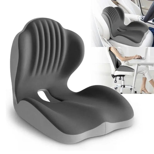 Ergonomic Memory Foam Seat Cushion provides comfortable lumbar and back support, suitable for office chairs V1232-ZKJYZD001