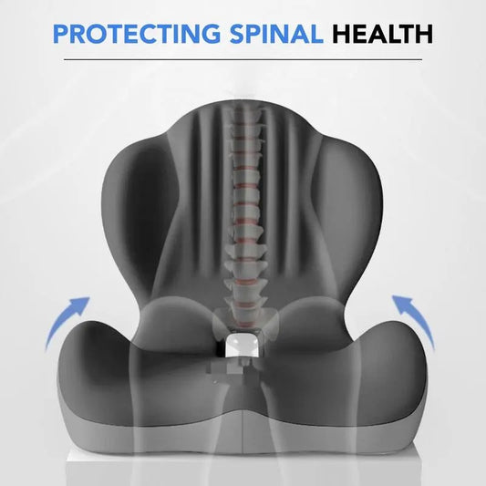 Ergonomic Memory Foam Seat Cushion provides comfortable lumbar and back support, suitable for office chairs V1232-ZKJYZD001