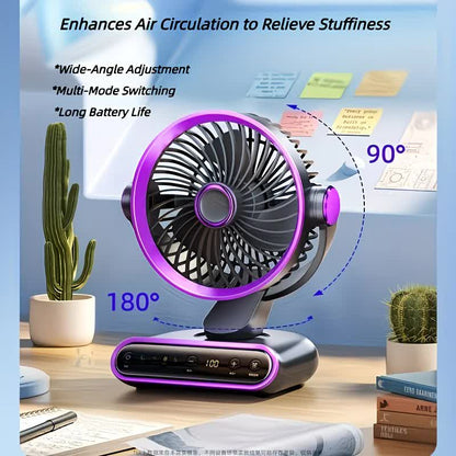 Grayish Purple AI Smart Circulating Fan: 4 Modes + Silent Airflow, Your All-Scenario Cooling Companion.  V1232-ZNZMXHS001