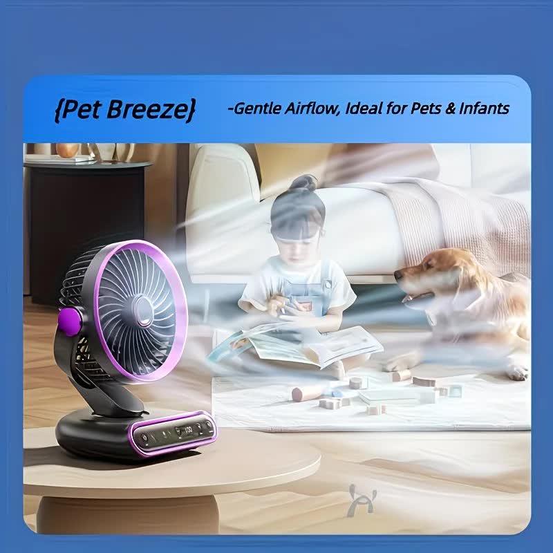 Cream rice, AI Smart Circulating Fan: 4 Modes + Silent Airflow, Your All-Scenario Cooling Companion V1232-ZNZMXHS002