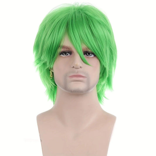 Anime Cosplay Full Head Wig, Unisex 12-inch, Anti-Deformation Multi-color Options, Essential Tool for V1232-ZPJF003