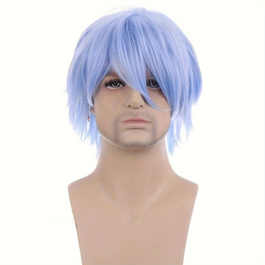 Anime Cosplay Full Head Wig, Unisex 12-inch, Anti-Deformation Multi-color Options, Essential Tool for V1232-ZPJF005