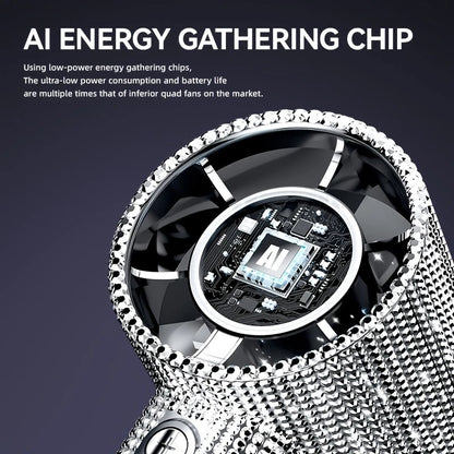 White Diamond /Diamond - style Handheld Mini Fan, Exquisite and Long - lasting Battery Life V1232-ZSKSCFS001