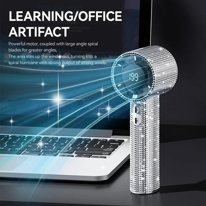 White Diamond /Diamond - style Handheld Mini Fan, Exquisite and Long - lasting Battery Life V1232-ZSKSCFS001