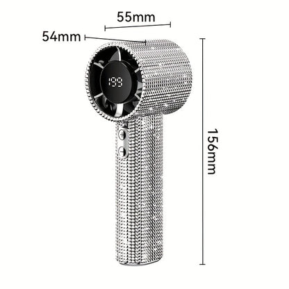 White Diamond /Diamond - style Handheld Mini Fan, Exquisite and Long - lasting Battery Life V1232-ZSKSCFS001