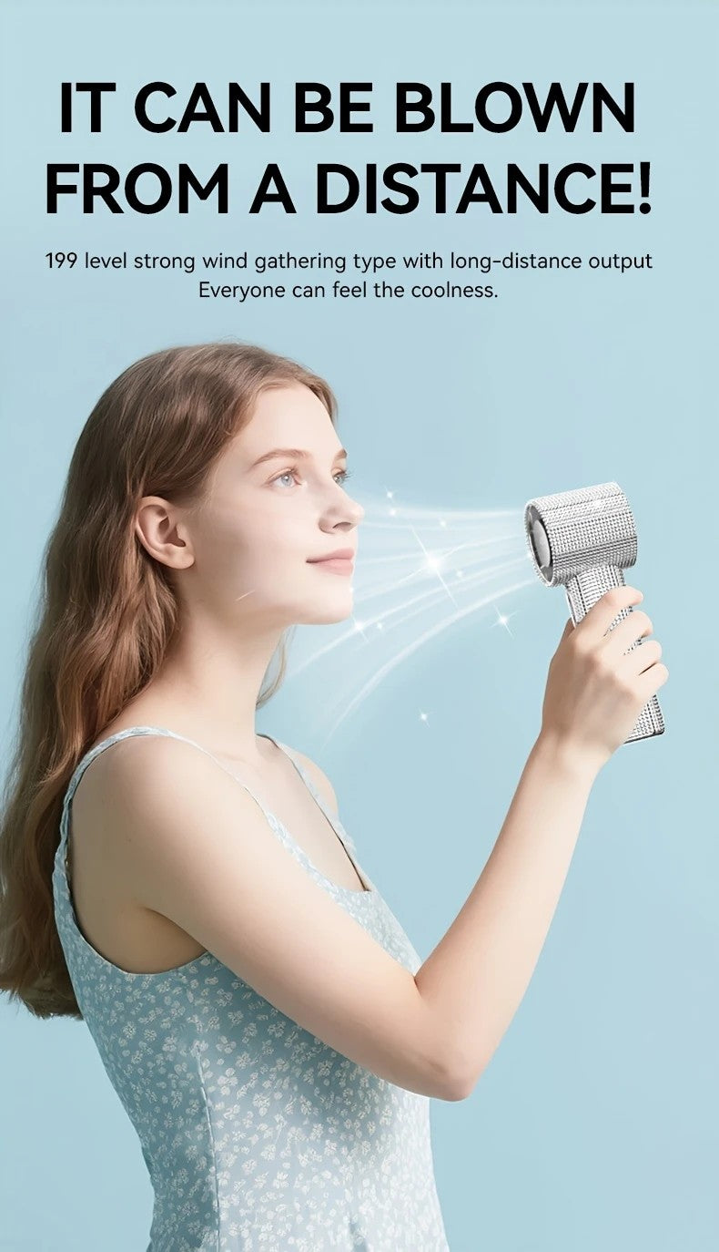 Colored diamond/Diamond - style Handheld Mini Fan, Exquisite and Long - lasting Battery Life V1232-ZSKSCFS002