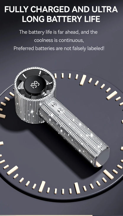 Colored diamond/Diamond - style Handheld Mini Fan, Exquisite and Long - lasting Battery Life V1232-ZSKSCFS002