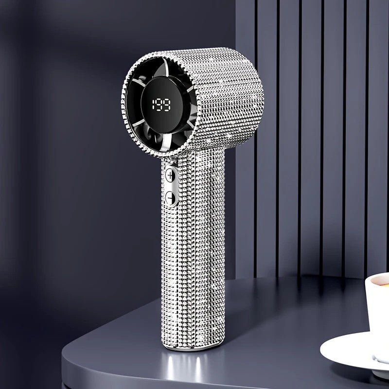Colored diamond/Diamond - style Handheld Mini Fan, Exquisite and Long - lasting Battery Life V1232-ZSKSCFS002