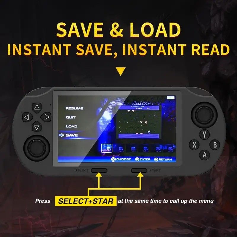 SF3000 64G Portable Handheld Game Console with IPS Screen Retro Video Game Console, Perfect as Adult Gift V1232-ZSYXJ001