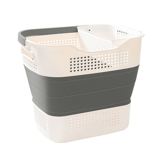 Multi-functional Folding Laundry Basket: Hassle-free Storage, One Basket for All Your Clothes Sorting.dull V1232-ZTXYL004