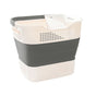 Multi-functional Folding Laundry Basket: Hassle-free Storage, One Basket for All Your Clothes Sorting.dull V1232-ZTXYL004