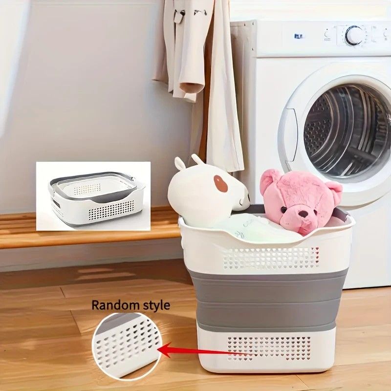 Multi-functional Folding Laundry Basket: Hassle-free Storage, One Basket for All Your Clothes Sorting.dull V1232-ZTXYL004