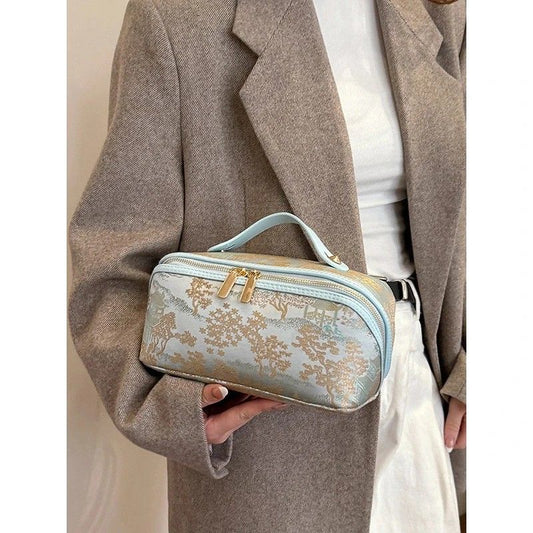 New Vintage-Style Makeup Bag, Portable Large-Capacity Hand-Wash Toiletry Bag, Cosmetic Organizer, Suitable V1232-ZXHZSNB002