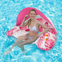 Adult Pool Floating Bed with Canopy: Upgraded Large Space, Adjustable Shade, Ergonomic Headrest, Dual Cup V1232-ZYPZY001